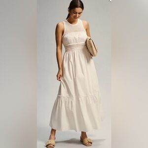 FLAW Mare Mare Smocked Tiered Dress Size Small In Ivory